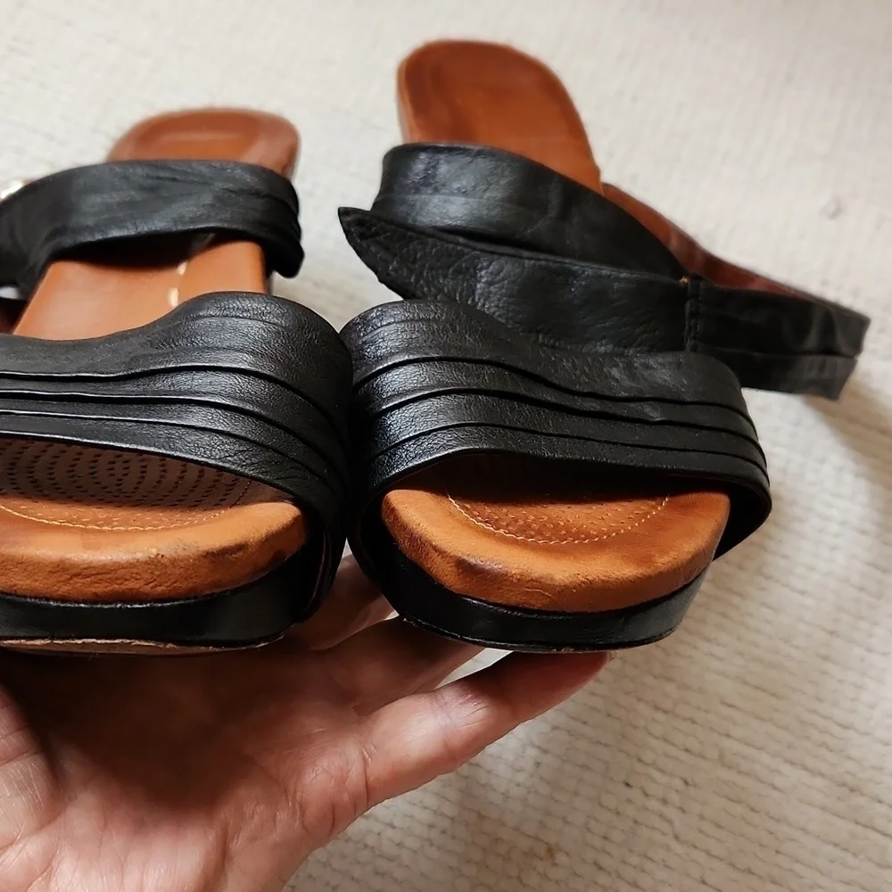 Anthropologie  Day Starr leather ankle strap platform  sandals